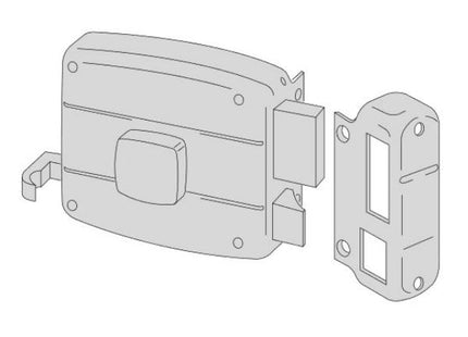 CISA SERRATURA DA APPLICARE CON TIRANTE E POMOLO ENTRATA MM60 SX