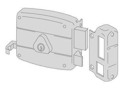CISA SERRATURA DA APPLICARE CON TIRANTE E CILINDRO ENTRATA MM50 DX