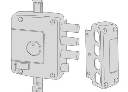 CISA SERRATURA DA APPLICARE DI SICUREZZA 3 CHIUSURE ENTRATA MM64 DX*