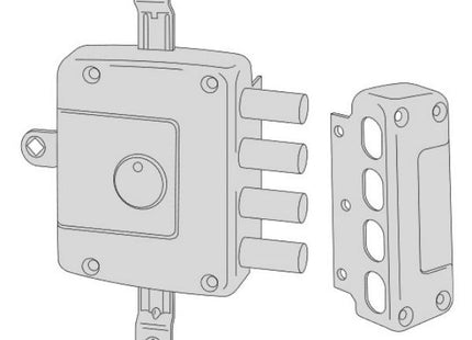 CISA SERRATURA DA APPLICARE DI SICUREZZA 4 CHIUSURE ENTRATA MM64 DX*