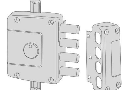 CISA SERRATURA DA APPLICARE DI SICUREZZA 3 CHIUSURE ENTRATA MM64 DX*