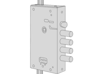 CISA SERRATURA DA APPLICARE DOPPIA MAPPA 3 CHIUSURE ENTRATA MM64 AMBIDX