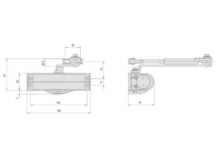 CISA CHIUDIPORTA AEREO SMART PLUS SENZA ARRESTO COLORE TESTA DI MORO*