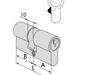 CISA CILINDRO A PROFILO EUROPEO C2000 MM35/35