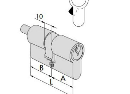 CISA CILINDRO A PROFILO EUROPEO C2000 PREDISPOSTO PER POMOLO MM35/35