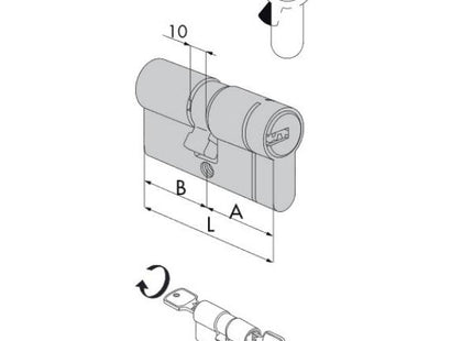 CISA CILINDRO ASTRAL TEKNO PRO DOPPIO FRIZIONATO MM35/35*
