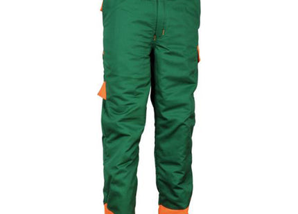 COFRA PANTALONE CHAIN STOP ANTITAGLIO DA BOSCAIOLO VERDE/ARANCIO TG.XL
