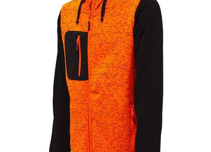 U-POWER FELPA CON CAPPUCCIO RAINBOW COLORE ORANGE FLUO TG.M