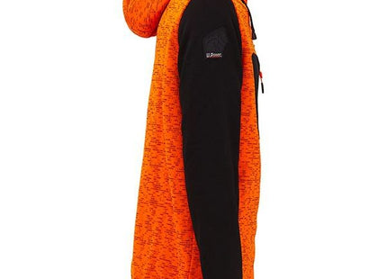 U-POWER FELPA CON CAPPUCCIO RAINBOW COLORE ORANGE FLUO TG.M