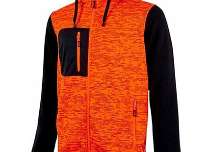 U-POWER FELPA CON CAPPUCCIO RAINBOW COLORE ORANGE FLUO TG.M