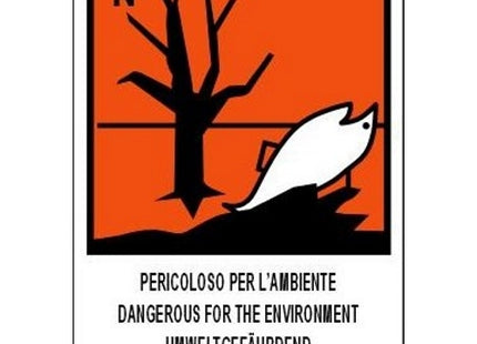 SEGNALE PERICOLO PER L'AMBIENTE DANGEROUS FOR THE EN...ADESIVO MM105X 74