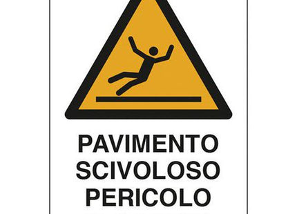 SEGNALE IN POLIONDA MM780X480 BIFACCIALE PAVIMENTO SCIVOLOSO PERICOLO...