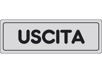 SEGNALE USCITA ADESIVO MM150X 50