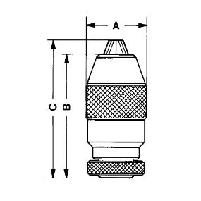 PORTA MANDRINO AUTOSERRANTE VALIDUS INDUSTRIALE MM3-16 ATTACCO 1/2"X20