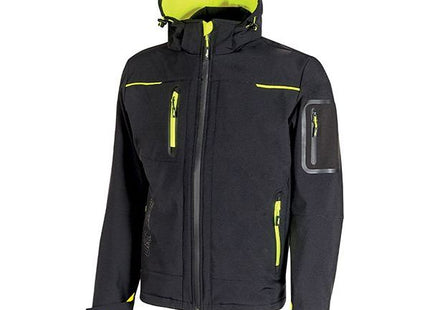 U-POWER GIACCA TECNICA IN SOFTSHELL SPACE COLORE BLACK CARBON TG.S