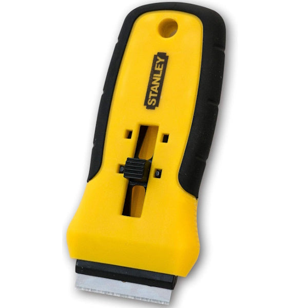 STANLEY RASCHIETTO PER VETRO IMPUGNATURA MORBIDA CON 5 LAME DI RICAMBIO