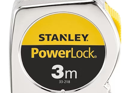 STANLEY FLESSOMETRO POWERLOCK CASSA METALLICA MT 3 NASTRO MM12,7