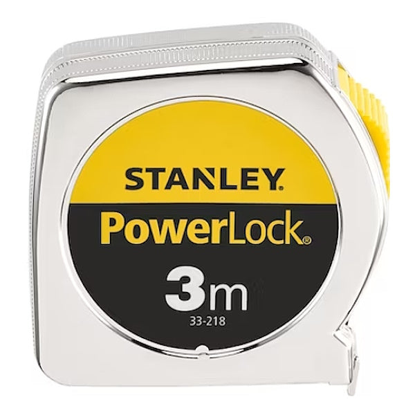 STANLEY FLESSOMETRO POWERLOCK CASSA METALLICA MT 3 NASTRO MM12,7