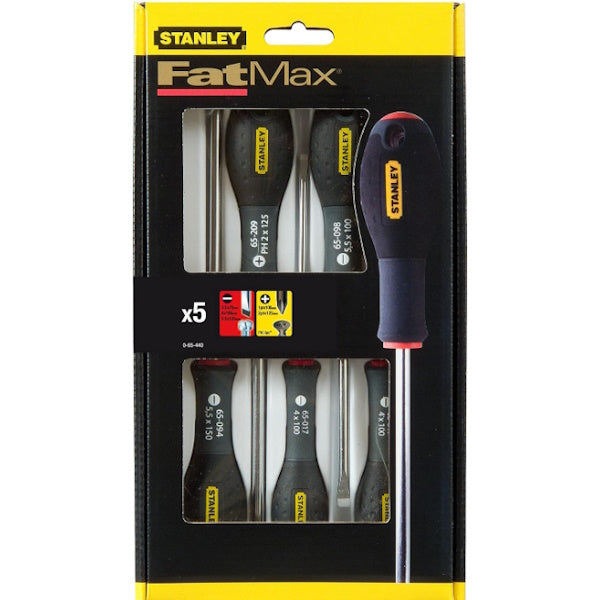 STANLEY SERIE DI 5 GIRAVITI FATMAX PUNTA A TAGLIO E CROCE PHILLIPS