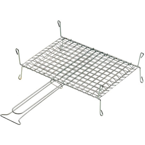 FERRABOLI GRIGLIA CROMATA DOPPIA INCROCIATA CON PIEDINI CM.46X41*