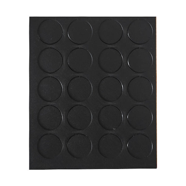 MARGOM COPRIFORO ADESIVO TONDO D.MM13 NERO BLISTER DA PZ20