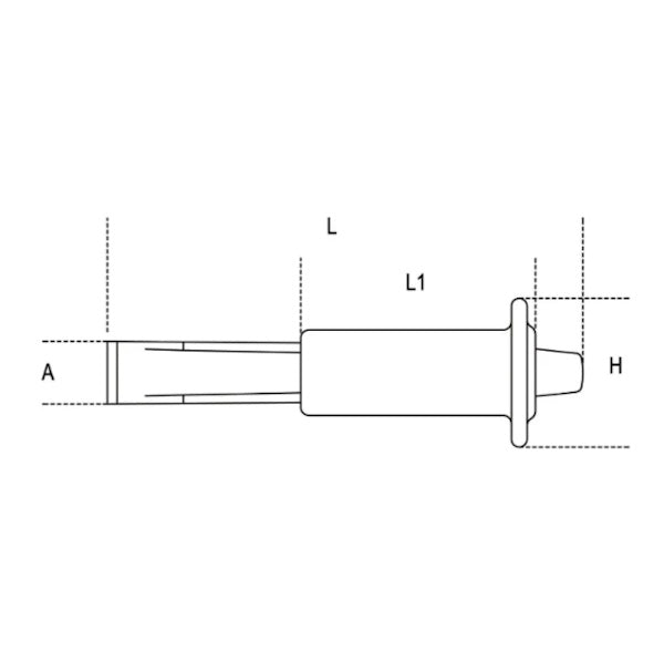 BETA    35PM SCALPELLO PIATTO TIPO NERVATO CON PARAMANO MM200
