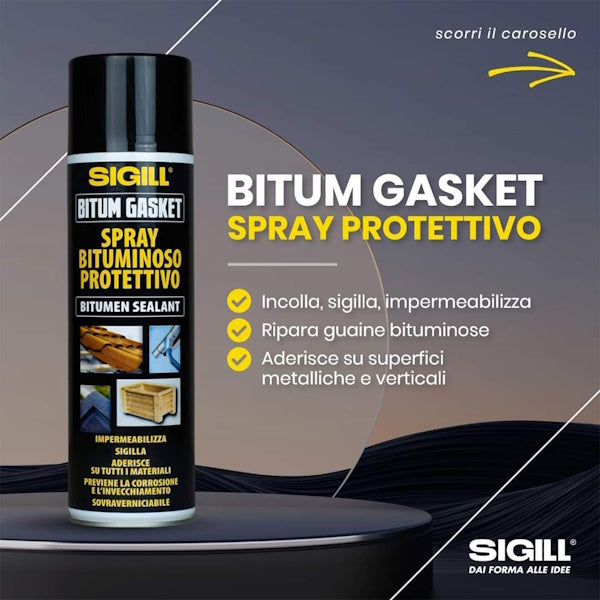PIGAL SIGILL BITUM GASKET SPRAY BITUMINOSO PROTETTIVO ML500