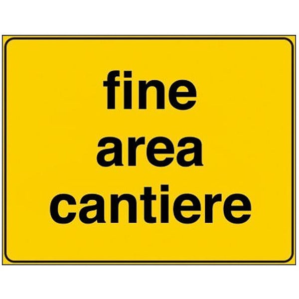 3G ITALIA CARTELLO "FINE AREA CANTIERE" CM60X40 F.2108 IN VTR*
