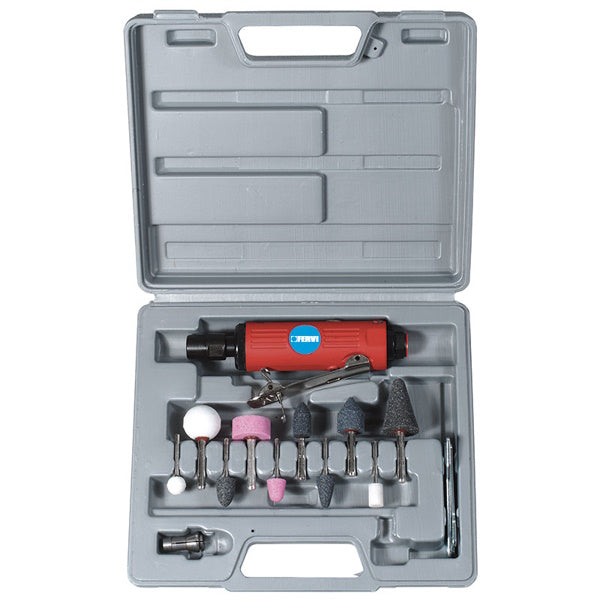 FERVI SMERIGLIATRICE PNEUMATICA DIRITTA CON SET MOLETTE ABRASIVE