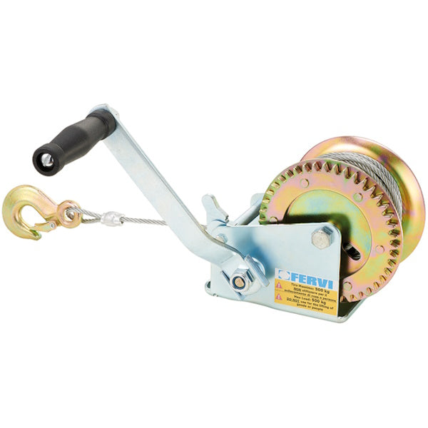FERVI ARGANO MANUALE TIRO KG 500 CON CAVO D.MM4,5X10MT