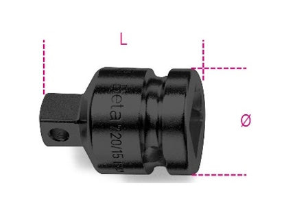 BETA   728/15 RACCORDO MACCHINA QUADRO FEMMINA 3/4" E MASCHIO 1/2"