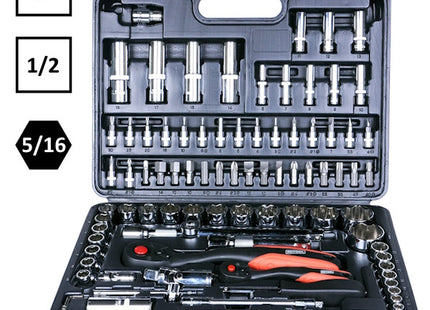 REITOOL CASSETTA CON ASSORTIMENTO CHIAVI A BUSSOLA 1/4"-1/2" PZ94