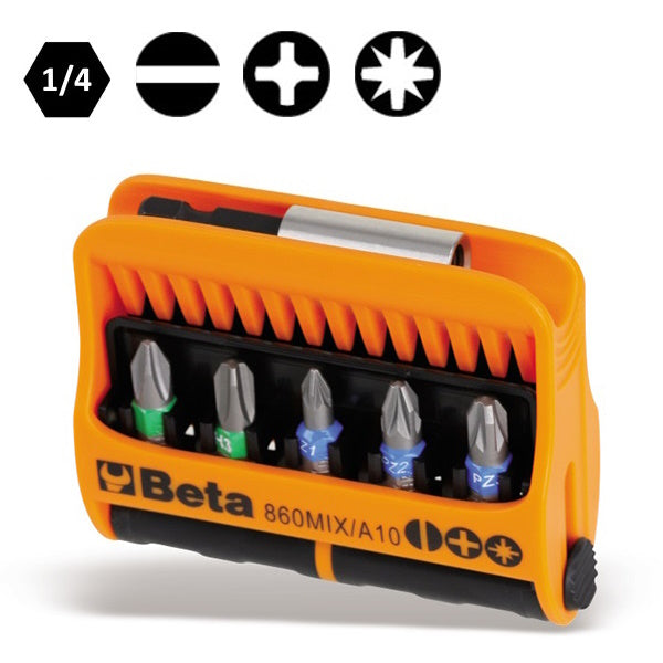 BETA   860MIX/A10 SET INSERTI BITS 10 PEZZI DA 1/4"