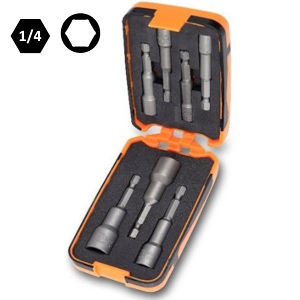 BETA   862F/A7 SET DI 7 INSERTI A CHIAVE A BUSSOLA DA 1/4"(A2024)