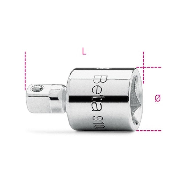 BETA   910/15 RACCORDO QUADRO FEMMINA 3/8" MASCHIO 1/4"