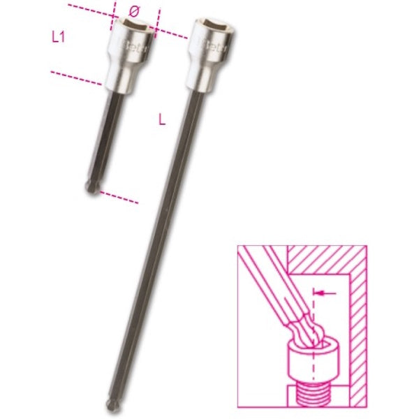 BETA   920BP CHIAVE A BUSSOLA A MANO 1/2" ESAGONALE SFERICA