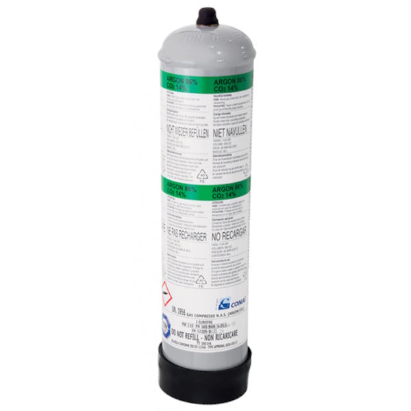 DECA BOMBOLA GAS ARGON/CO2 DA LT1 NON RICARICABILE