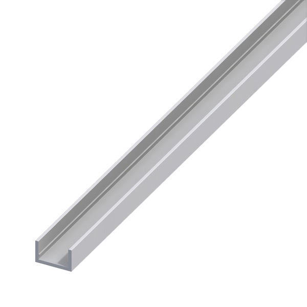 ALFER PROFILO A U ALLUMINIO ANODIZZATO ARGENTO MM10X22,5X1,5 MT1