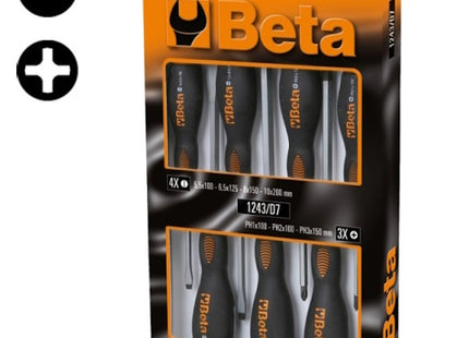 BETA  1243/D7 SERIE DI 7 GIRAVITI A BATTERE (A2024)