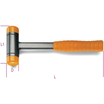BETA  1392 MAZZUOLA ANTIRIMBALZO CON BATTENTI IN PLASTICA MM40