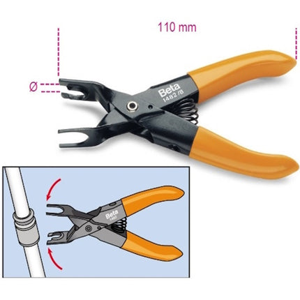 BETA  1482/10 PINZA PER RACCORDI RAPIDI TUBI CARBURANTE D.MM10