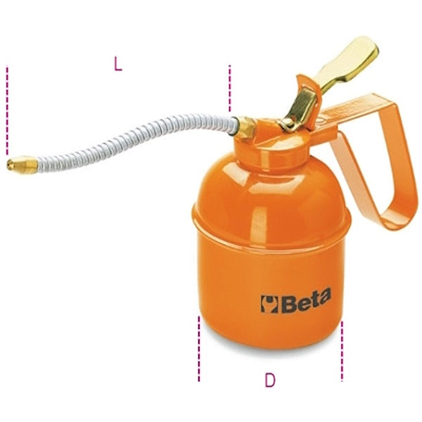 BETA  1751N OLIATORE IN METALLO A PRESSIONE CANNUCCIA FLESSIBILE CC.500