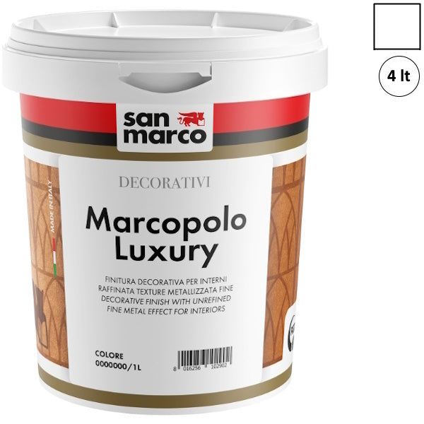 SAN MARCO MARCOPOLO LUXURY BIANCO LT4 FINITURA DECORATIVA RAFFINATA