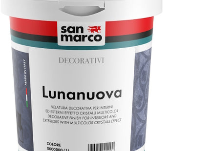 SAN MARCO LUNANUOVA ARGENTO LT1 VELATURA EFFETTO CRISTALLI MULTICOLOR