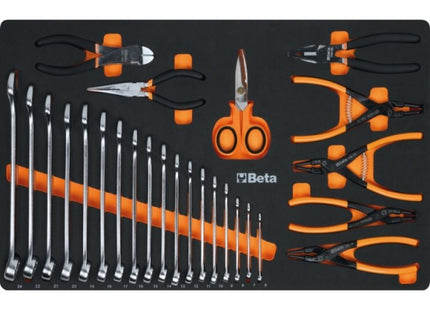 BETA RSC24/7-OVAS CASSETTIERA 7 CASSETTI+223 UTENSILI AUTOMOTIVE ARANCIO