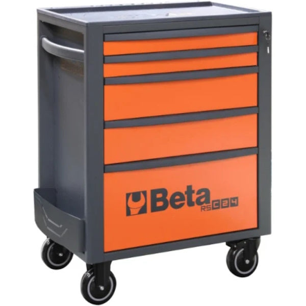 BETA RSC24/5-O CASSETTIERA MOBILE CON 5 CASSETTI ARANCIO/ANTRACITE