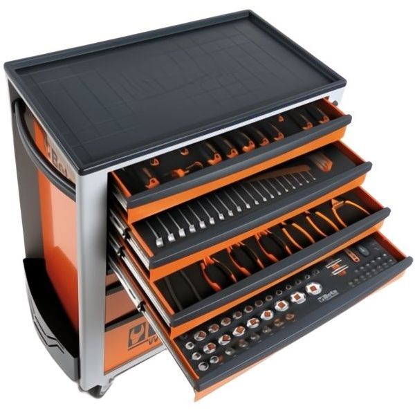 BETA BW2400SO7/E-M CASSETTIERA CON 7 CASSETTI + 309 UTENSILI ARANCIO