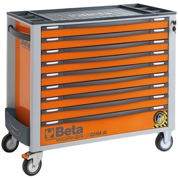 BETA BW2400SXLO9/E-XXL CASSETTIERA CON 9 CASSETTI + 716 UTENSILI ARANCIO
