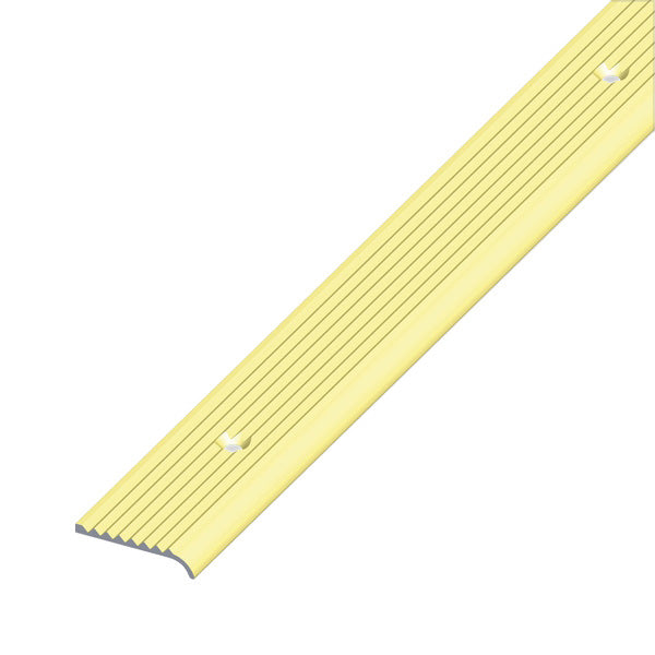 ALFER PROFILO TONDO DI CHIUSURA ALLUMINIO ANODIZZATO OTTONE MM25X6 MT1