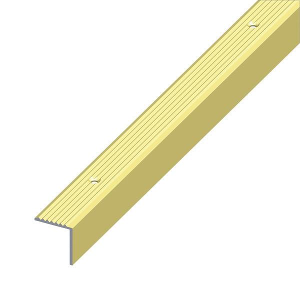 ALFER PROFILO PER SCALE ALLUMINIO ANODIZZATO OTTONE MM19X20 MT1